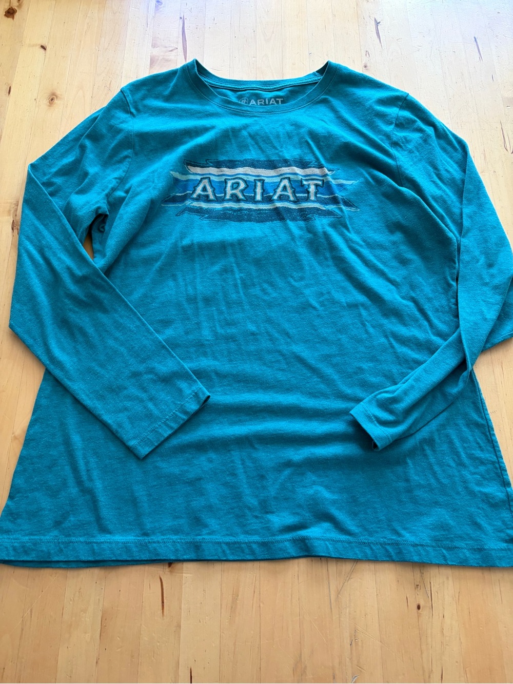 Ariat Teal Crew Neck Long Sleeve Shirt